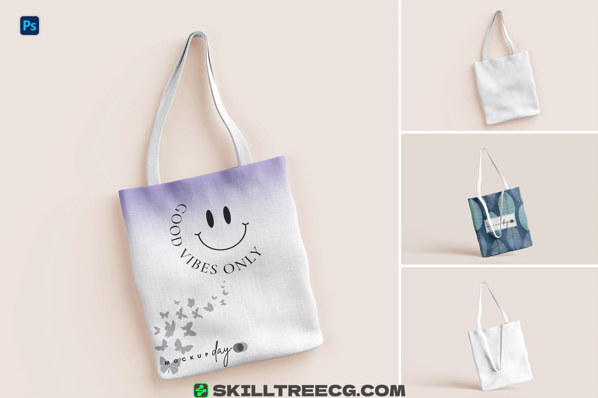 High Quality Tote Bag Mockup（924906）-技能树